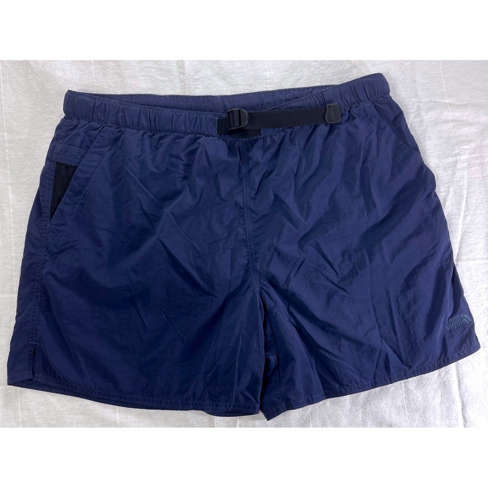 The North Face Mens XL Blue Nylon Hiking Outdoor Shorts Belted Regular